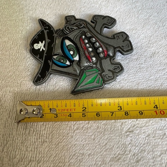 Rare Vintage VOLCOM Belt Buckle Pirate Monster Stone Skate Surf Costumes - Picture 5 of 6